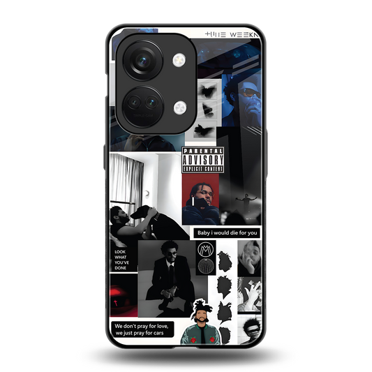 weeknd blend back phone cover | glass case for oneplus nord 3
