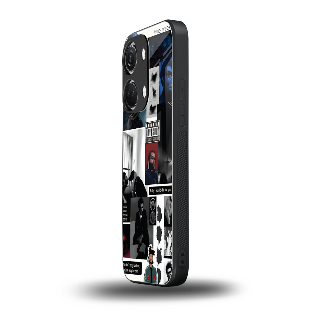 weeknd blend back phone cover | glass case for oneplus nord 3