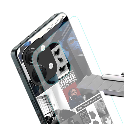 weeknd blend back phone cover | glass case for oneplus nord 3