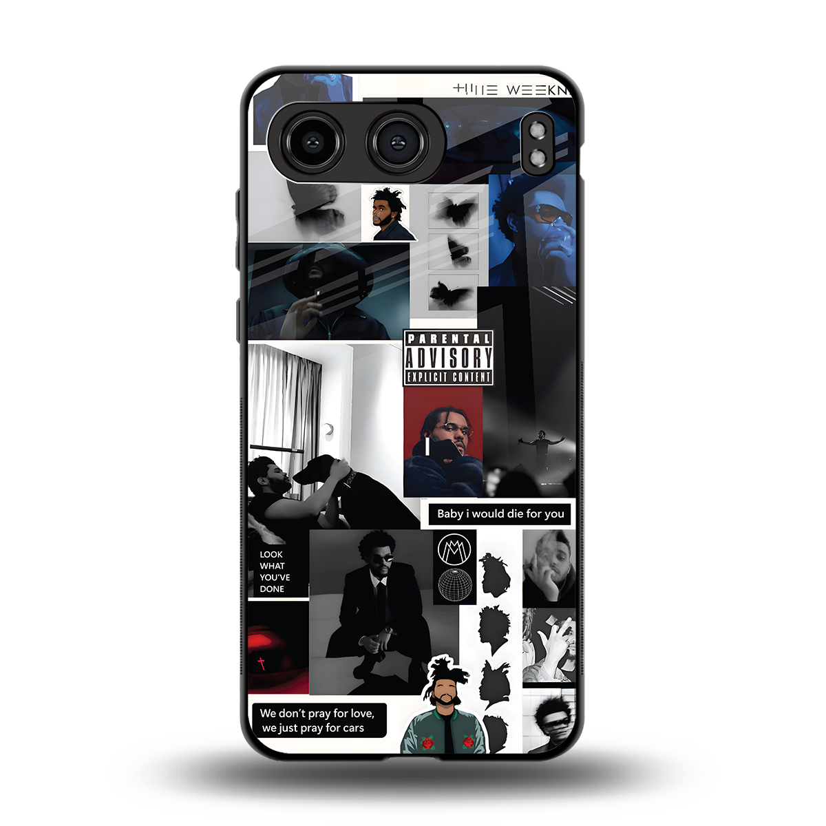 weeknd blend back phone cover | glass case for oneplus nord 4