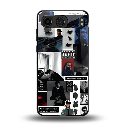 weeknd blend back phone cover | glass case for oneplus nord 4