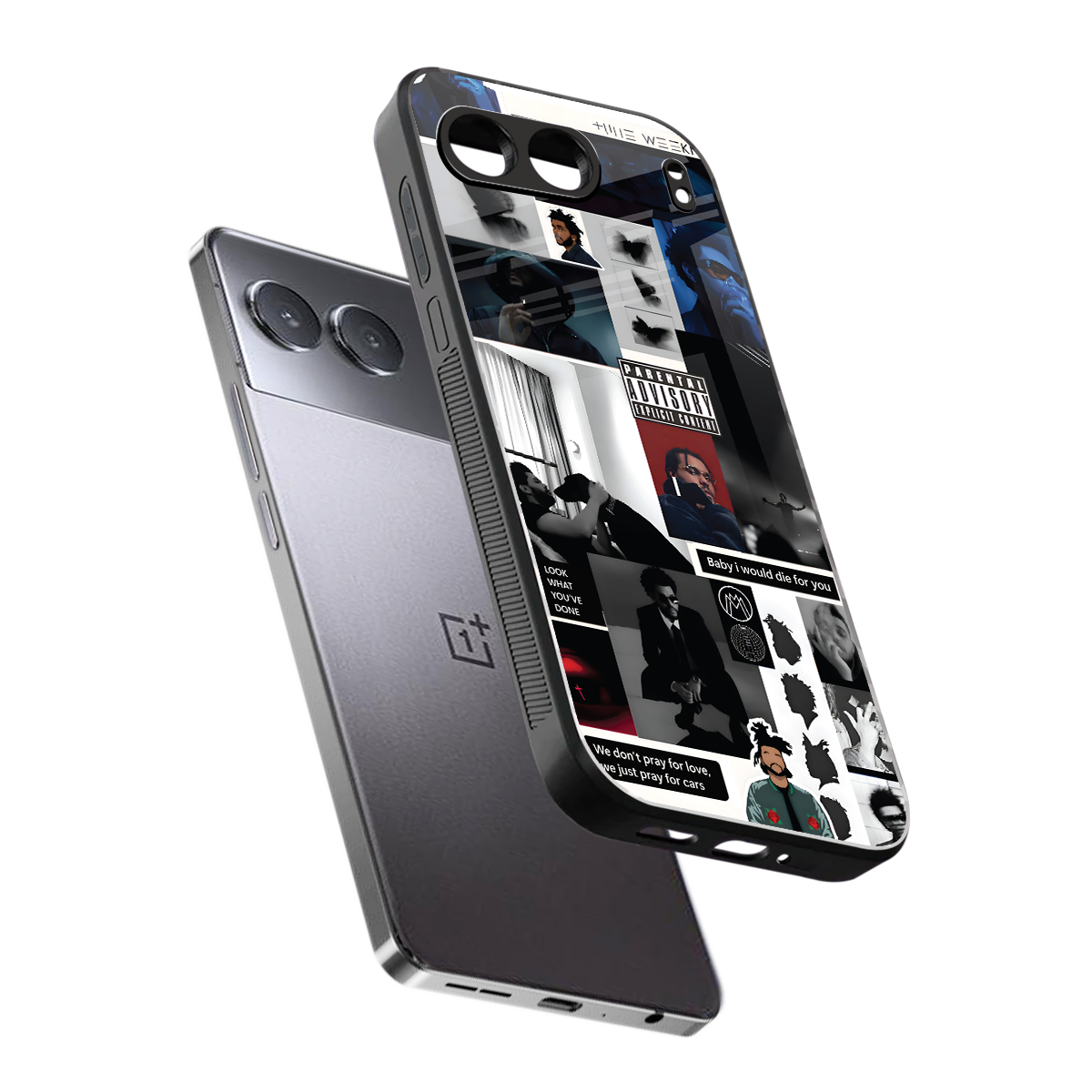 weeknd blend back phone cover | glass case for oneplus nord 4