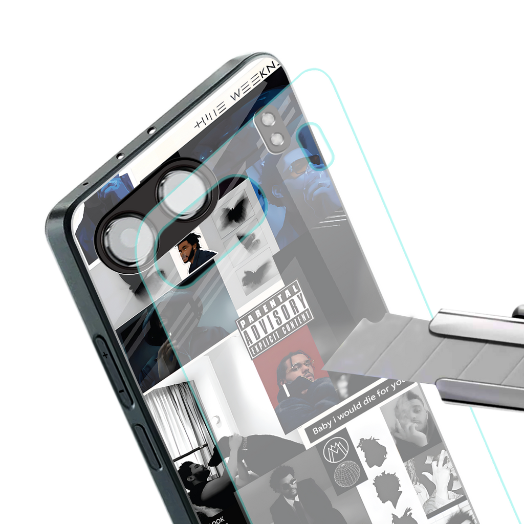 weeknd blend back phone cover | glass case for oneplus nord 4