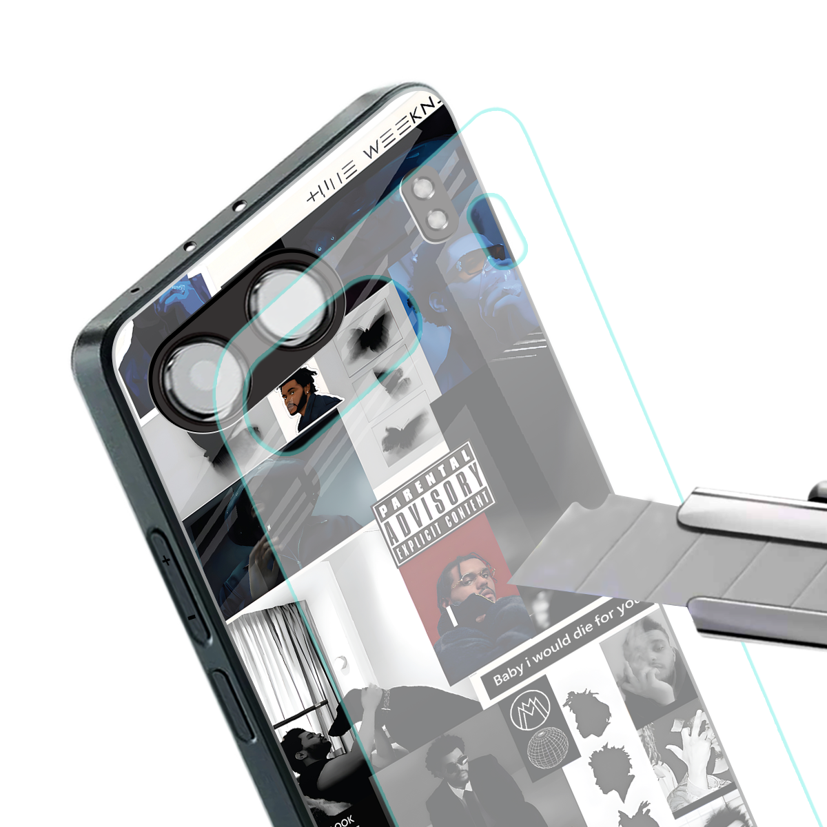 weeknd blend back phone cover | glass case for oneplus nord 4