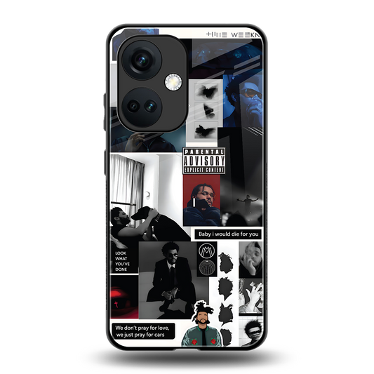 weeknd blend back phone cover | glass case for oneplus nord ce 3