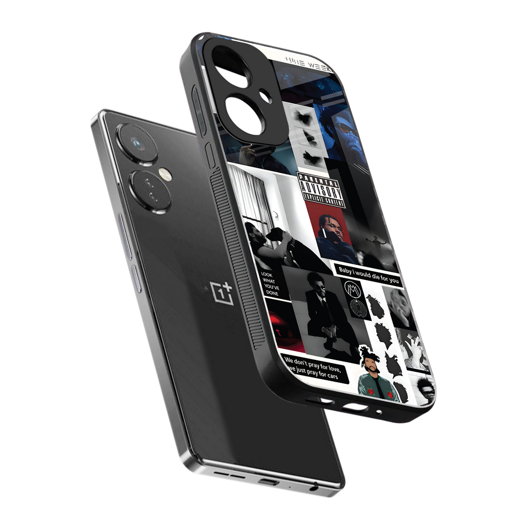 weeknd blend back phone cover | glass case for oneplus nord ce 3