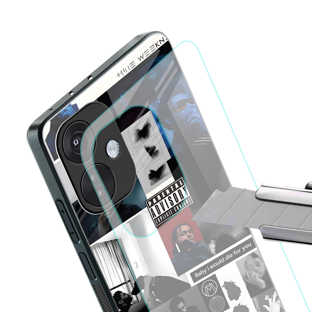 weeknd blend back phone cover | glass case for oneplus nord ce 3