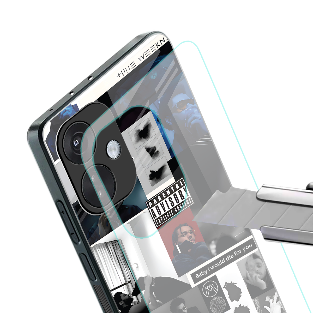 weeknd blend back phone cover | glass case for oneplus nord ce 3