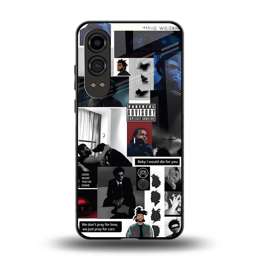 weeknd blend back phone cover | glass case for oneplus nord ce 4 lite