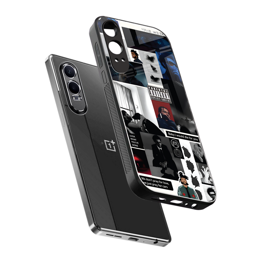 weeknd blend back phone cover | glass case for oneplus nord ce 4 lite