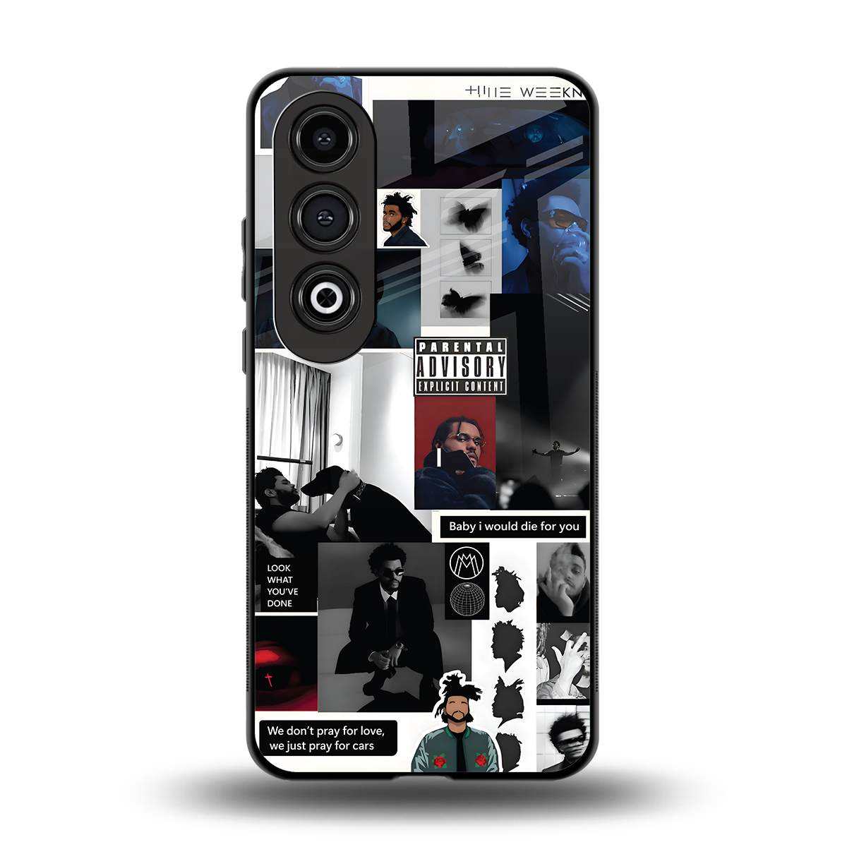 weeknd blend back phone cover | glass case for oneplus nord ce 4