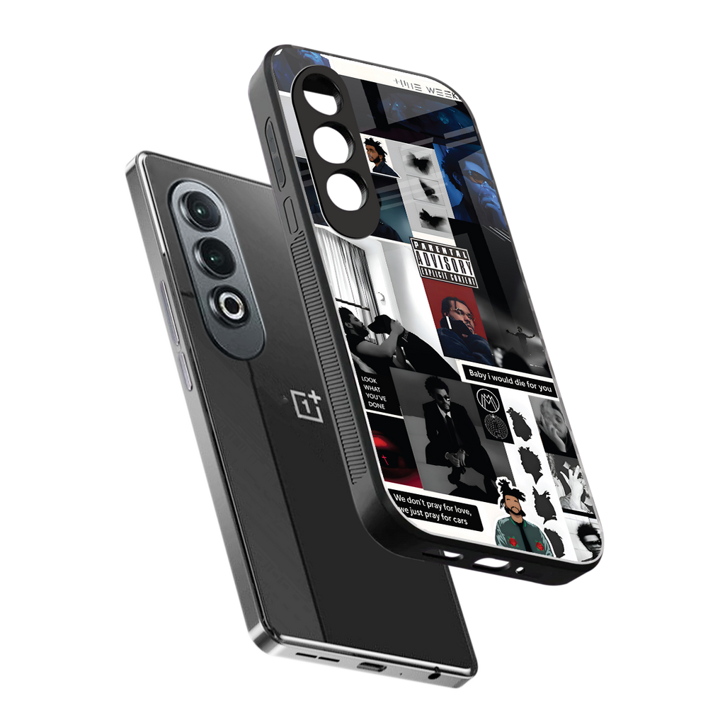 weeknd blend back phone cover | glass case for oneplus nord ce 4