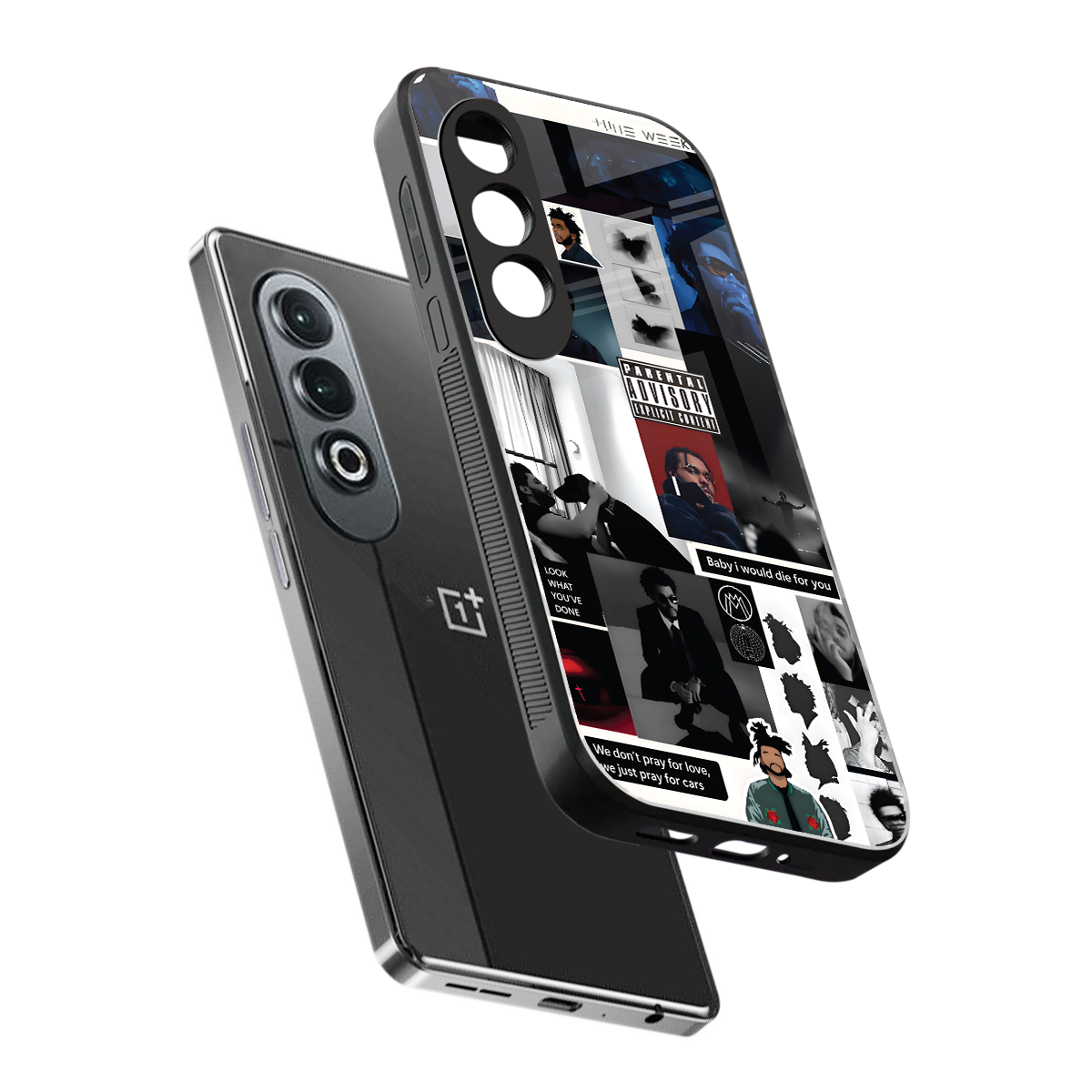 weeknd blend back phone cover | glass case for oneplus nord ce 4