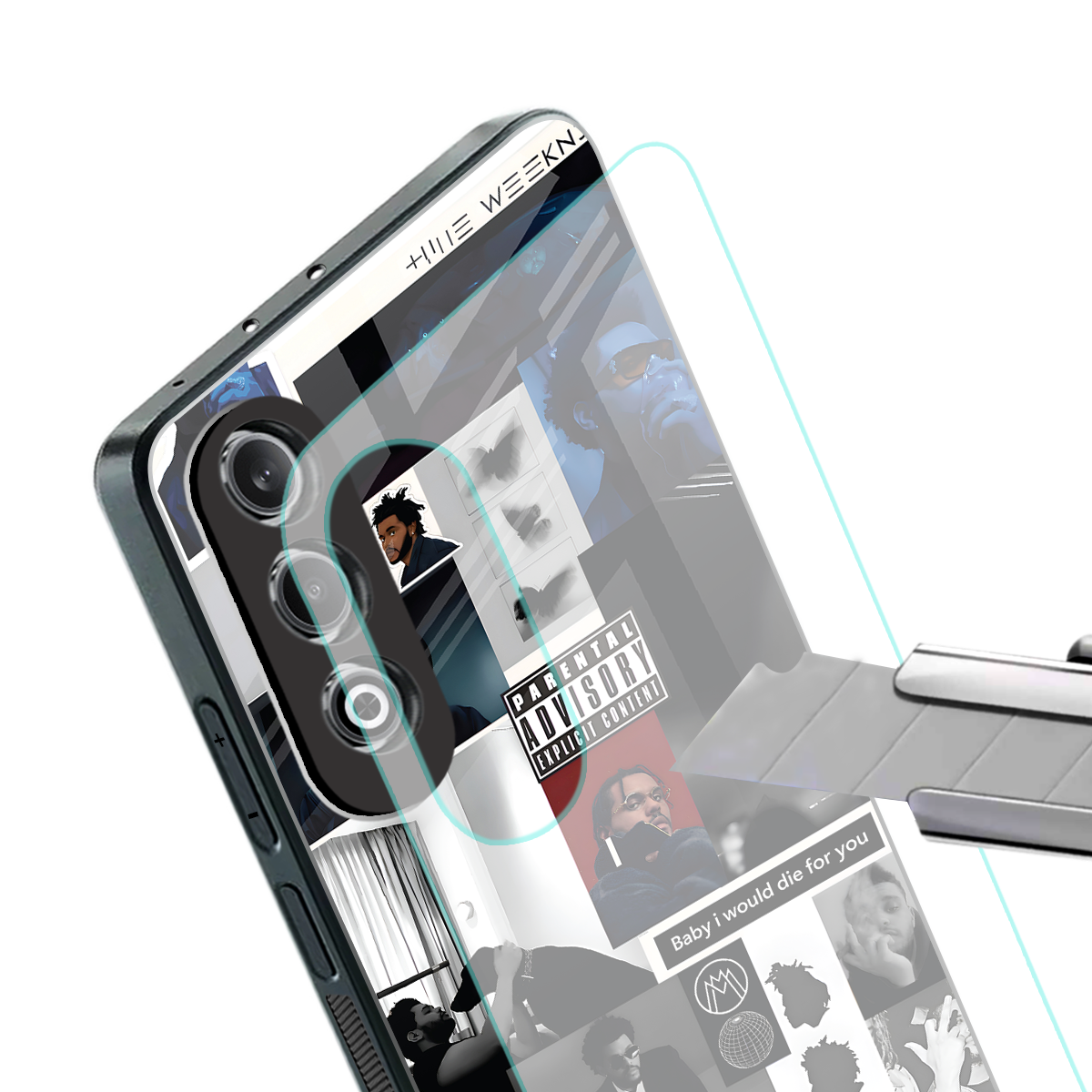 weeknd blend back phone cover | glass case for oneplus nord ce 4
