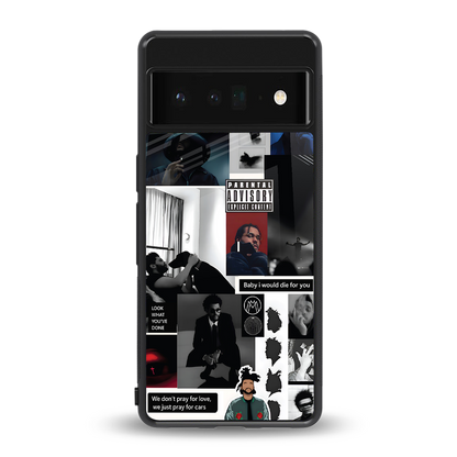weeknd blend back phone cover | glass case for google pixel 6 pro