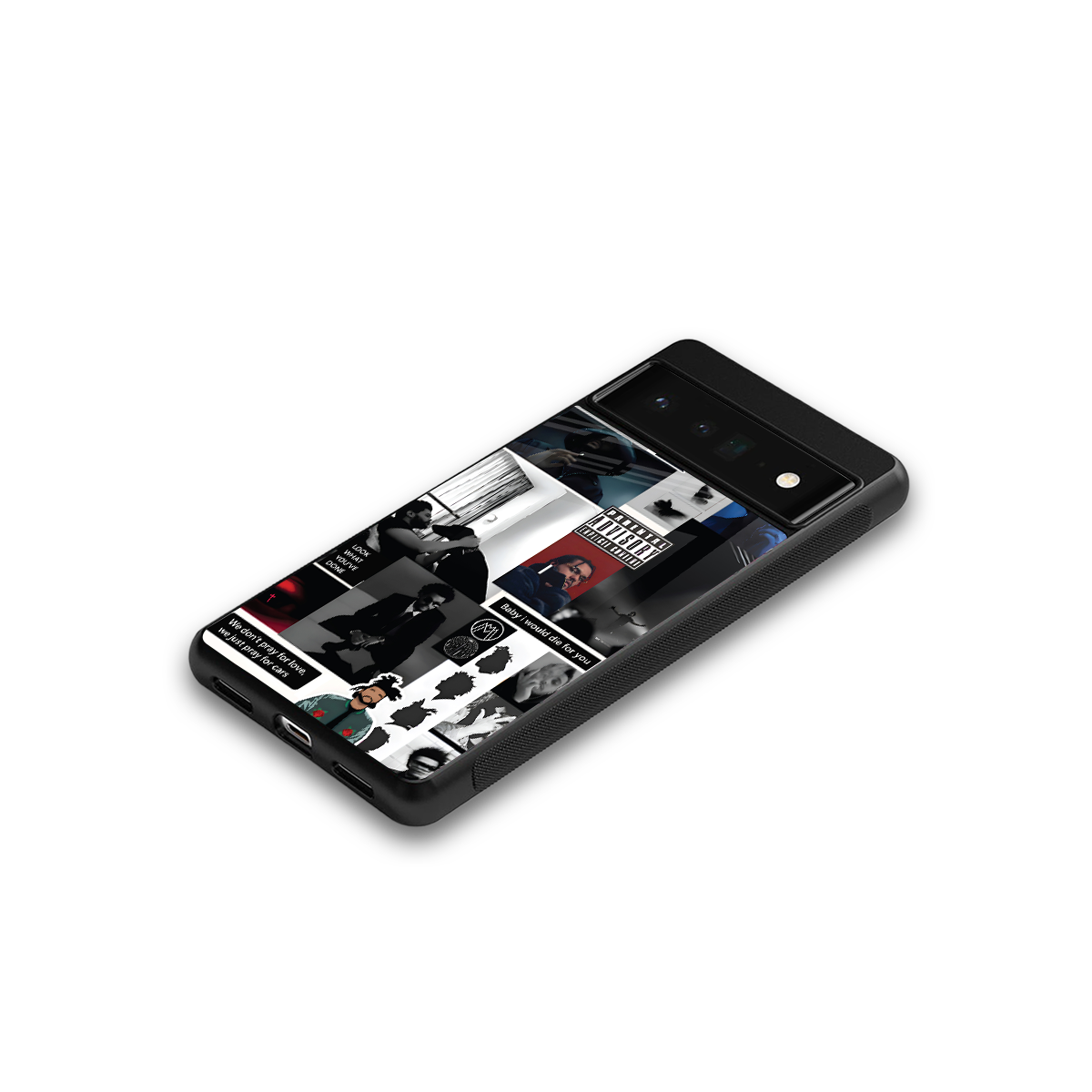 weeknd blend back phone cover | glass case for google pixel 6 pro