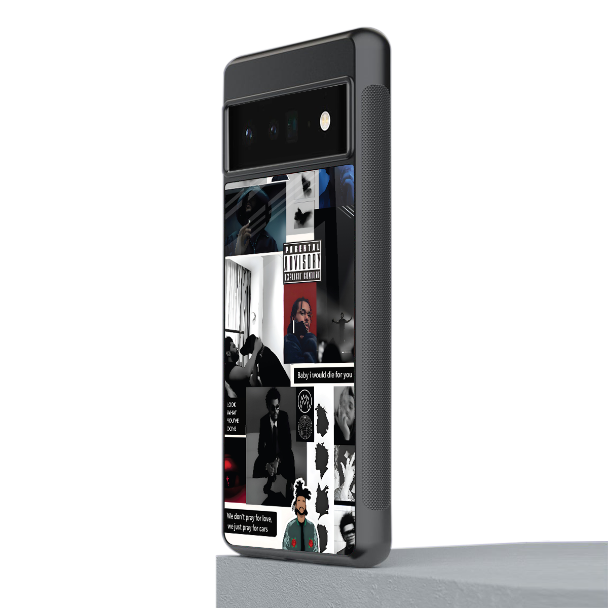 weeknd blend back phone cover | glass case for google pixel 6 pro