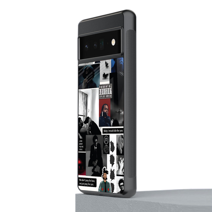 weeknd blend back phone cover | glass case for google pixel 6 pro