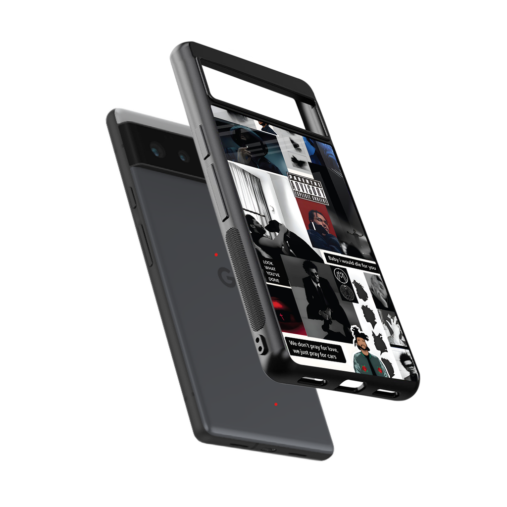 weeknd blend back phone cover | glass case for google pixel 6