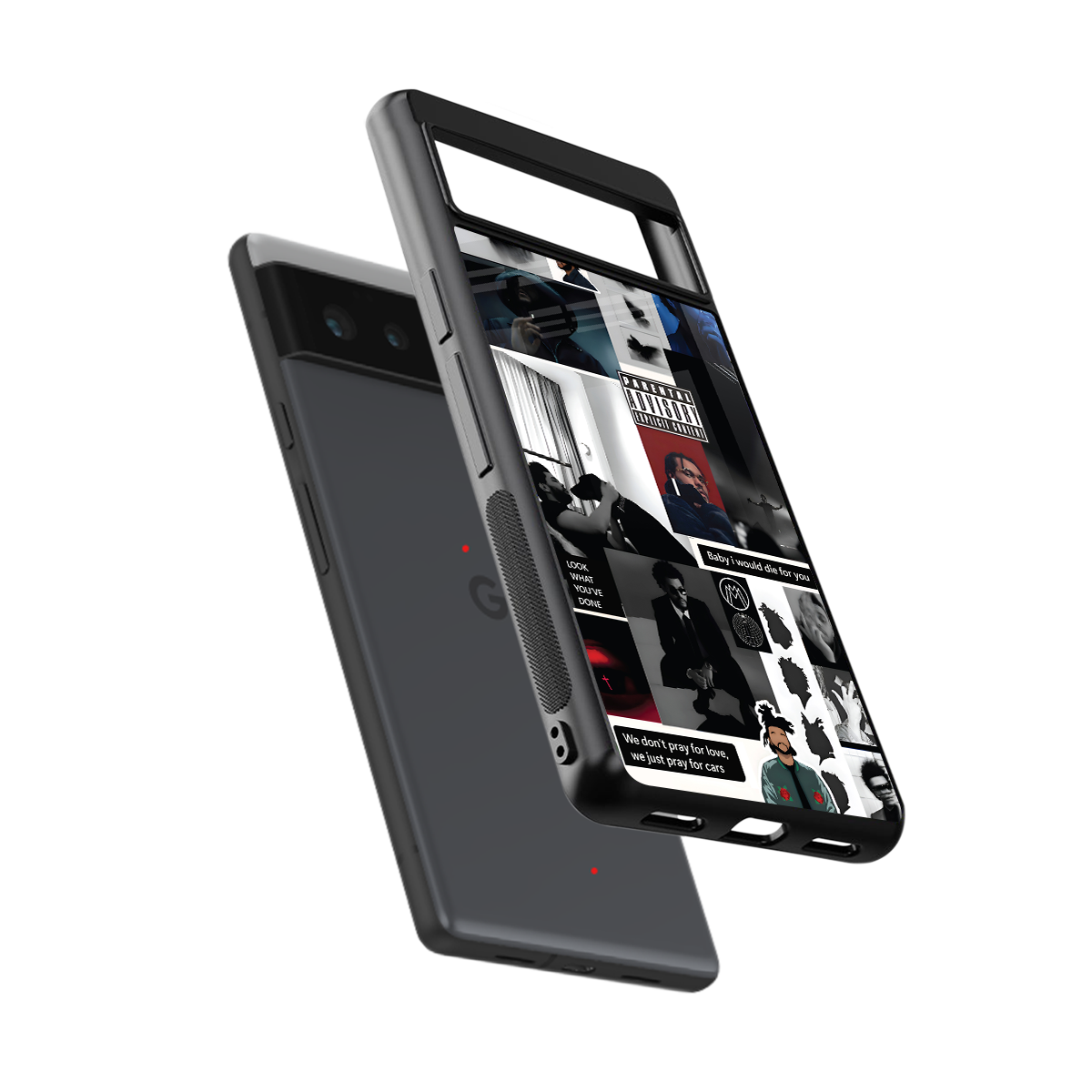 weeknd blend back phone cover | glass case for google pixel 6