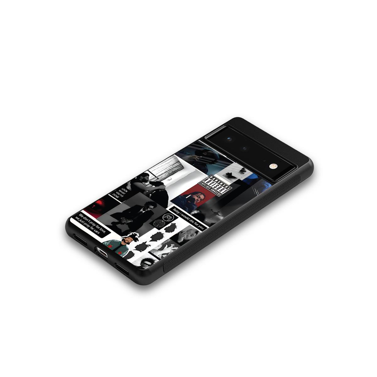 weeknd blend back phone cover | glass case for google pixel 6