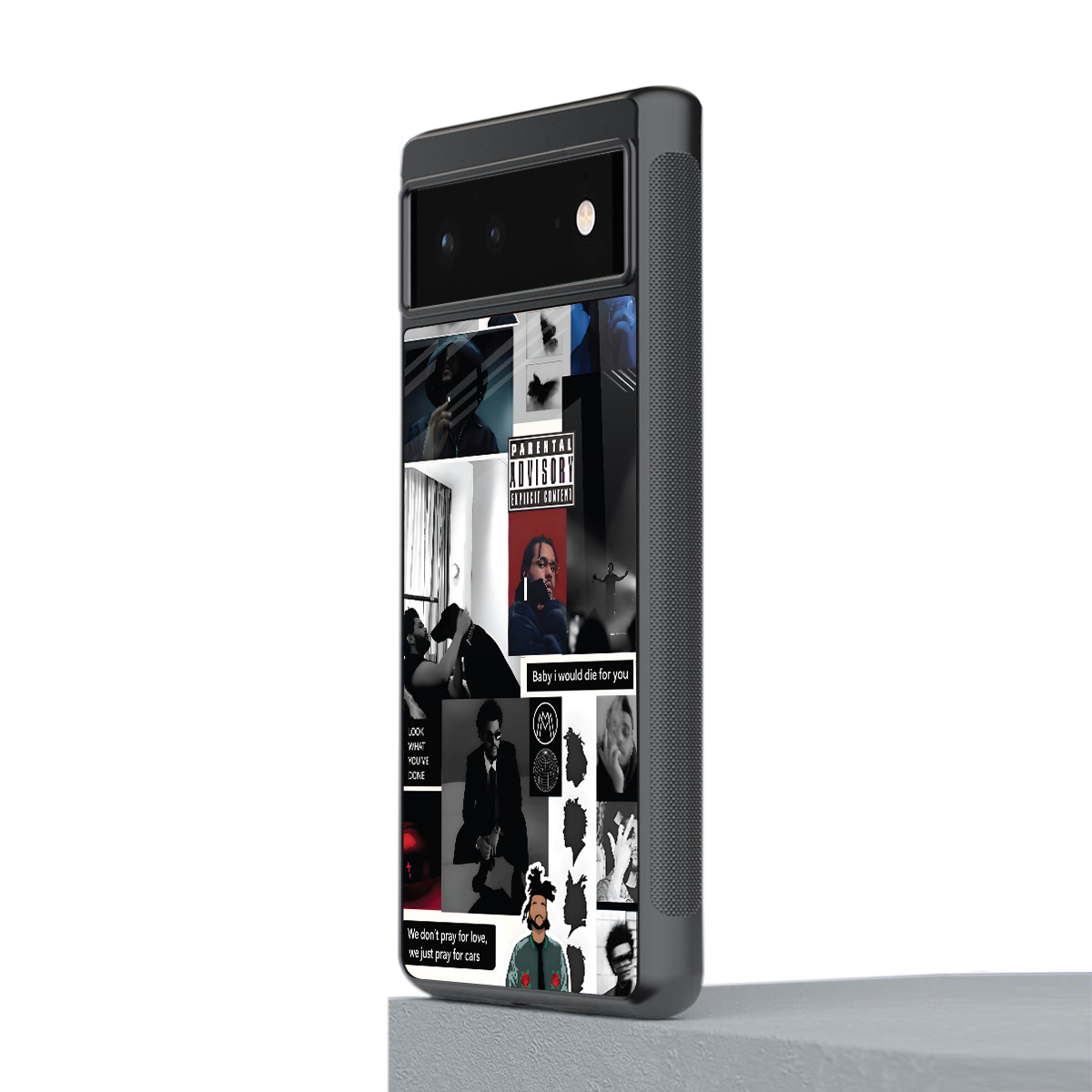 weeknd blend back phone cover | glass case for google pixel 6