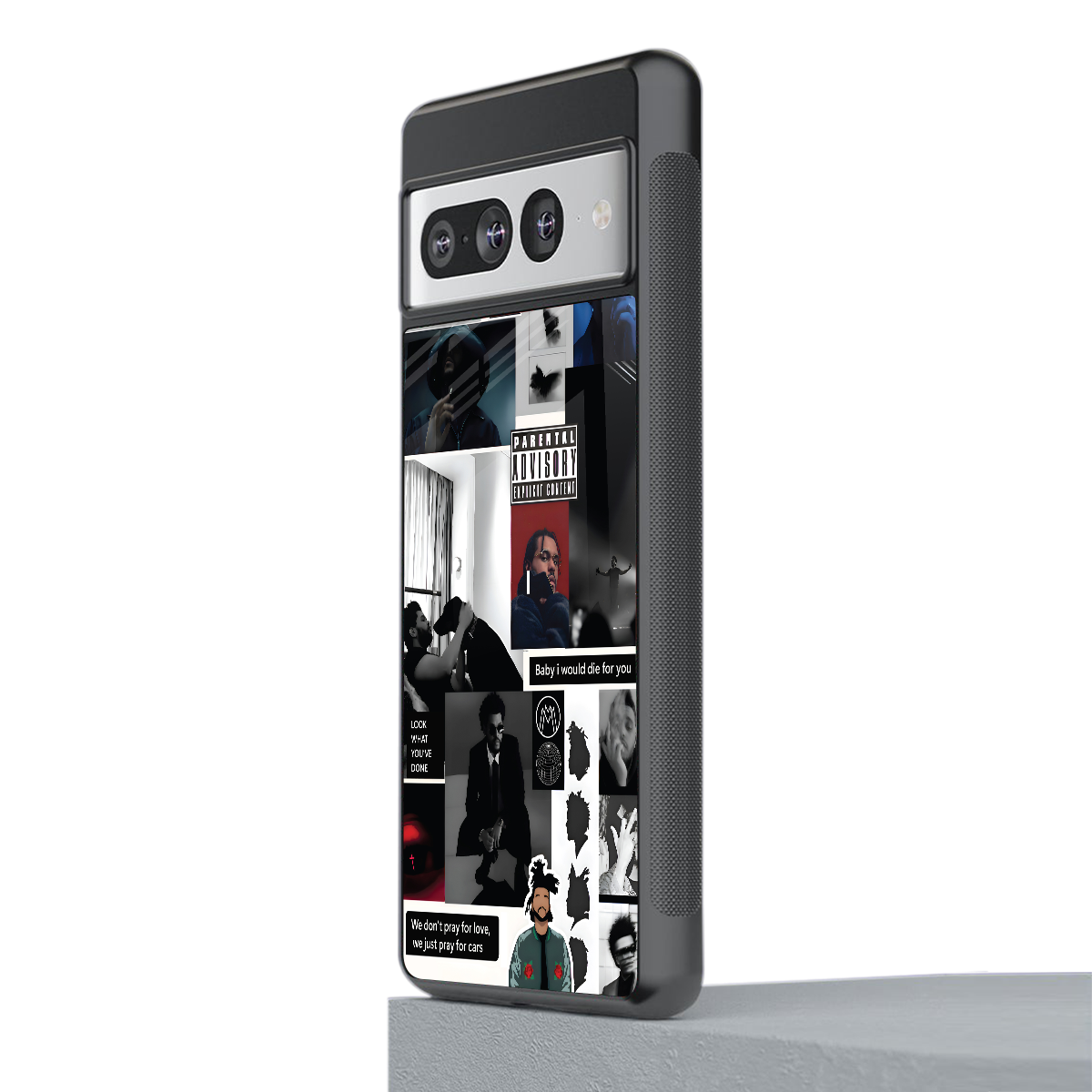 weeknd blend back phone cover | glass case for google pixel 7 pro