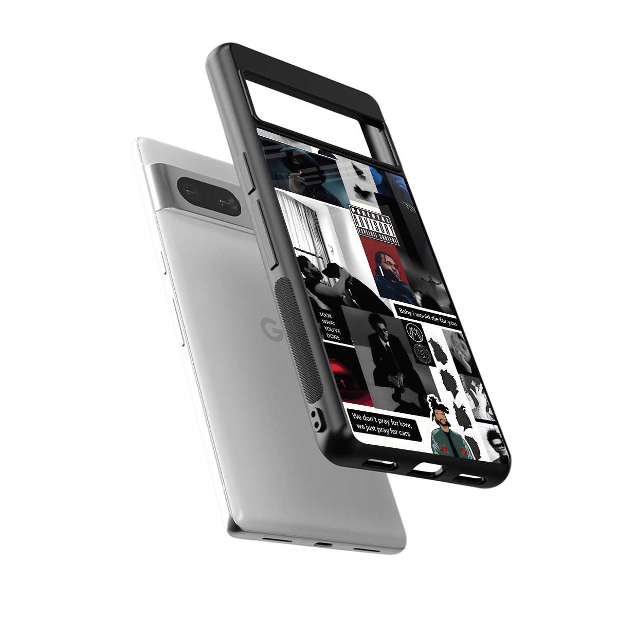 weeknd blend back phone cover | glass case for Google Pixel 7A