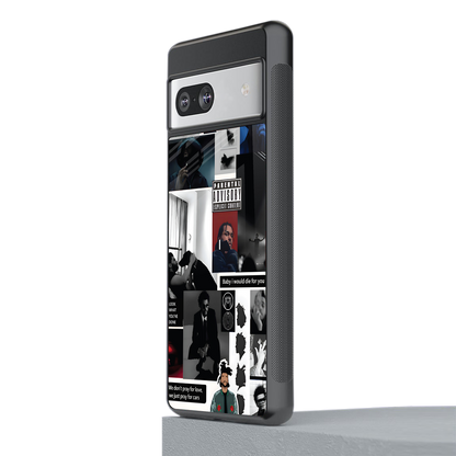 weeknd blend back phone cover | glass case for Google Pixel 7A