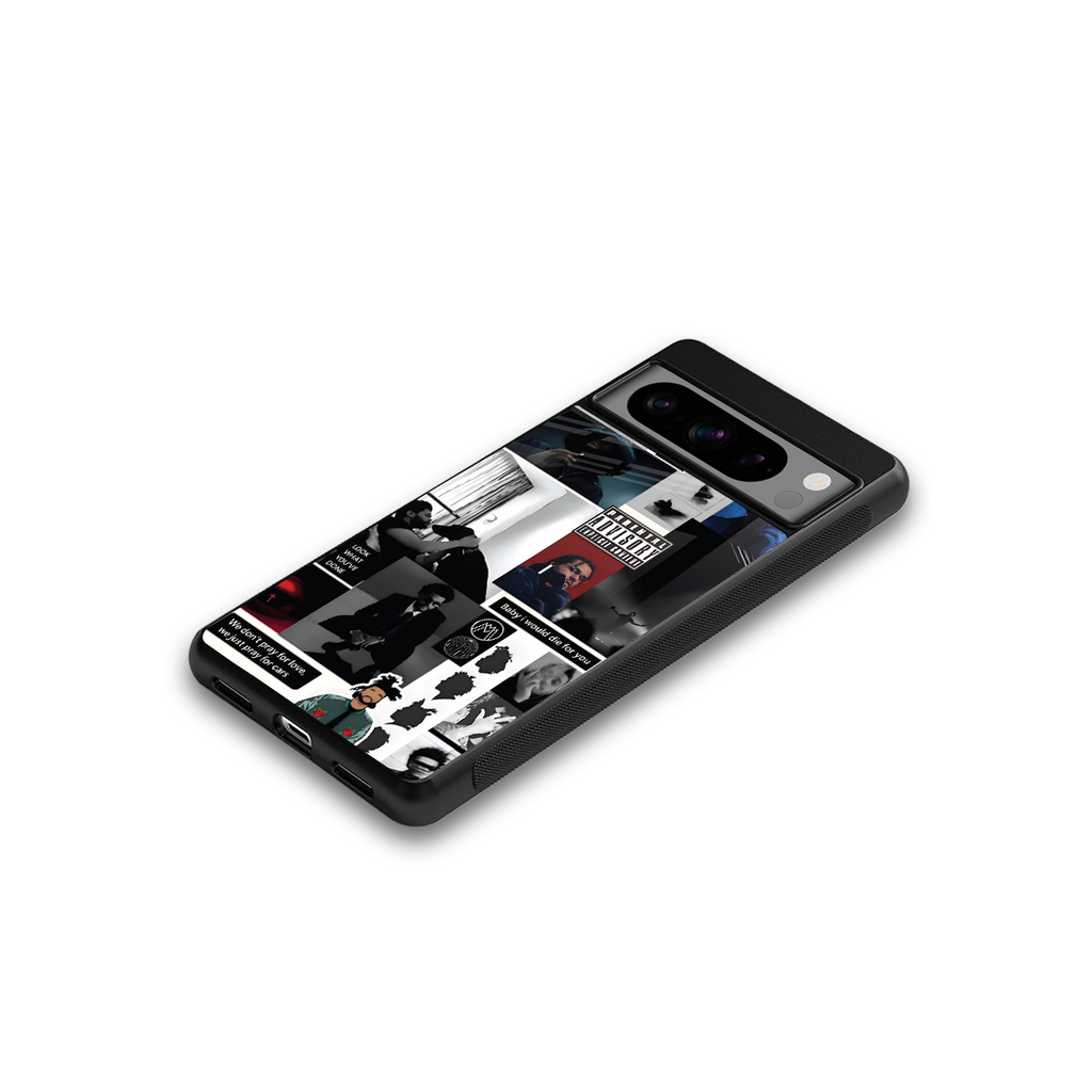 weeknd blend back phone cover | glass case for google pixel 8 pro