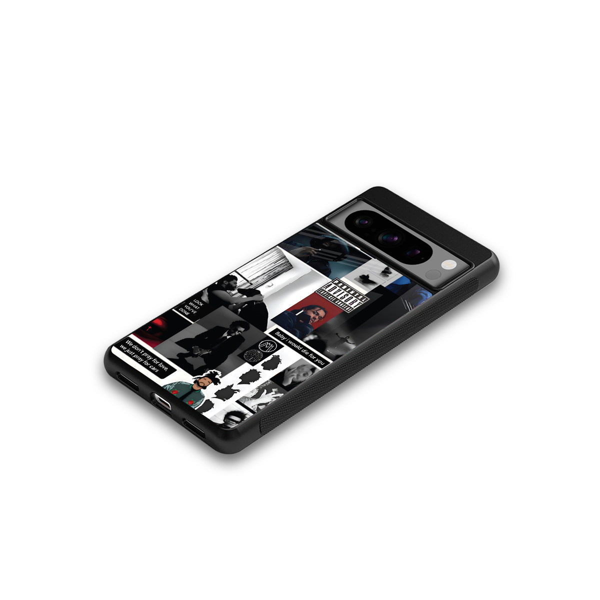 weeknd blend back phone cover | glass case for google pixel 8 pro