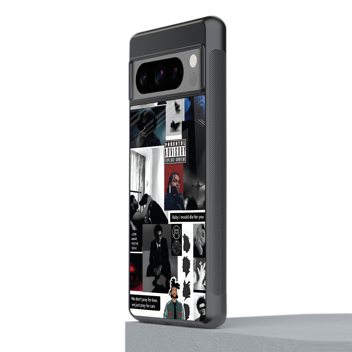 weeknd blend back phone cover | glass case for google pixel 8 pro