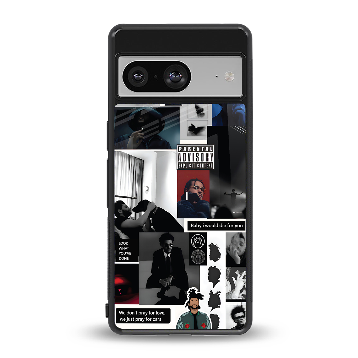 weeknd blend back phone cover | glass case for Google Pixel 8