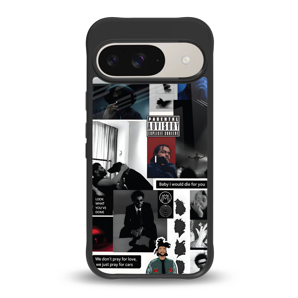 weeknd blend back phone cover | glass case for google pixel 9