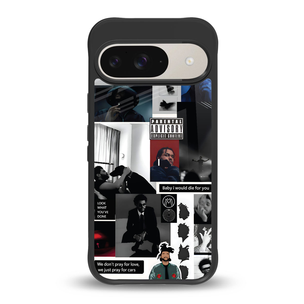 weeknd blend back phone cover | glass case for google pixel 9