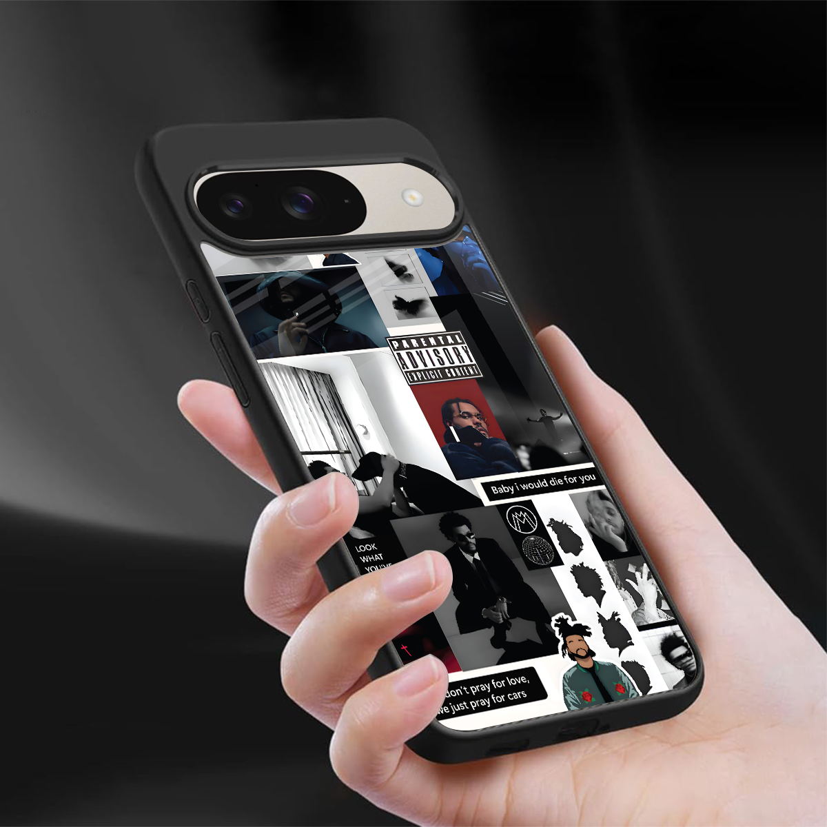 weeknd blend back phone cover | glass case for google pixel 9