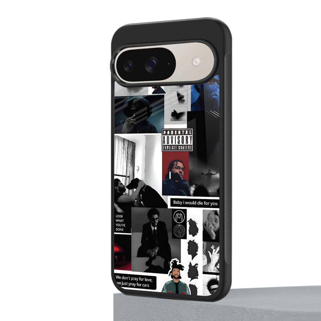 weeknd blend back phone cover | glass case for google pixel 9