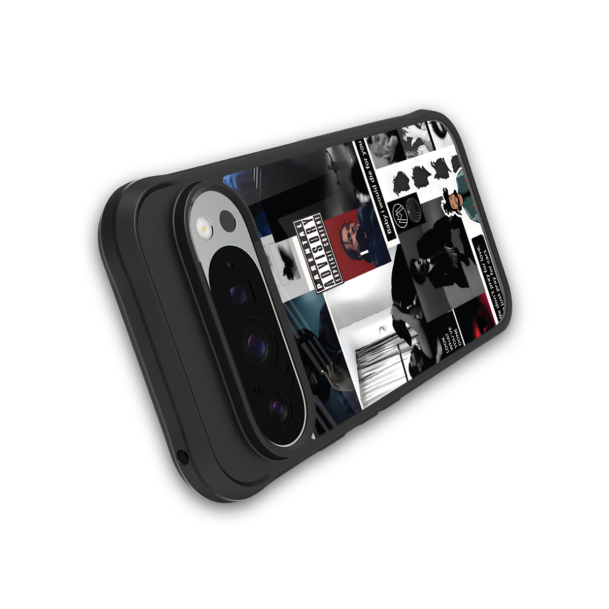 weeknd blend back phone cover | glass case for google pixel 9 pro xl