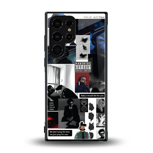 weeknd blend back phone cover | glass case for samsung galaxy s24 ultra