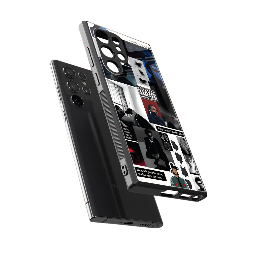 weeknd blend back phone cover | glass case for samsung galaxy s23 ultra