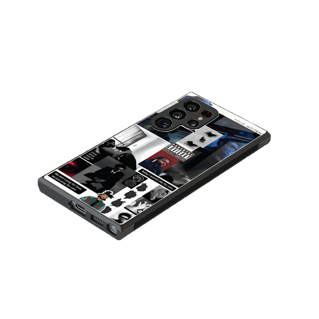 weeknd blend back phone cover | glass case for samsung galaxy s23 ultra