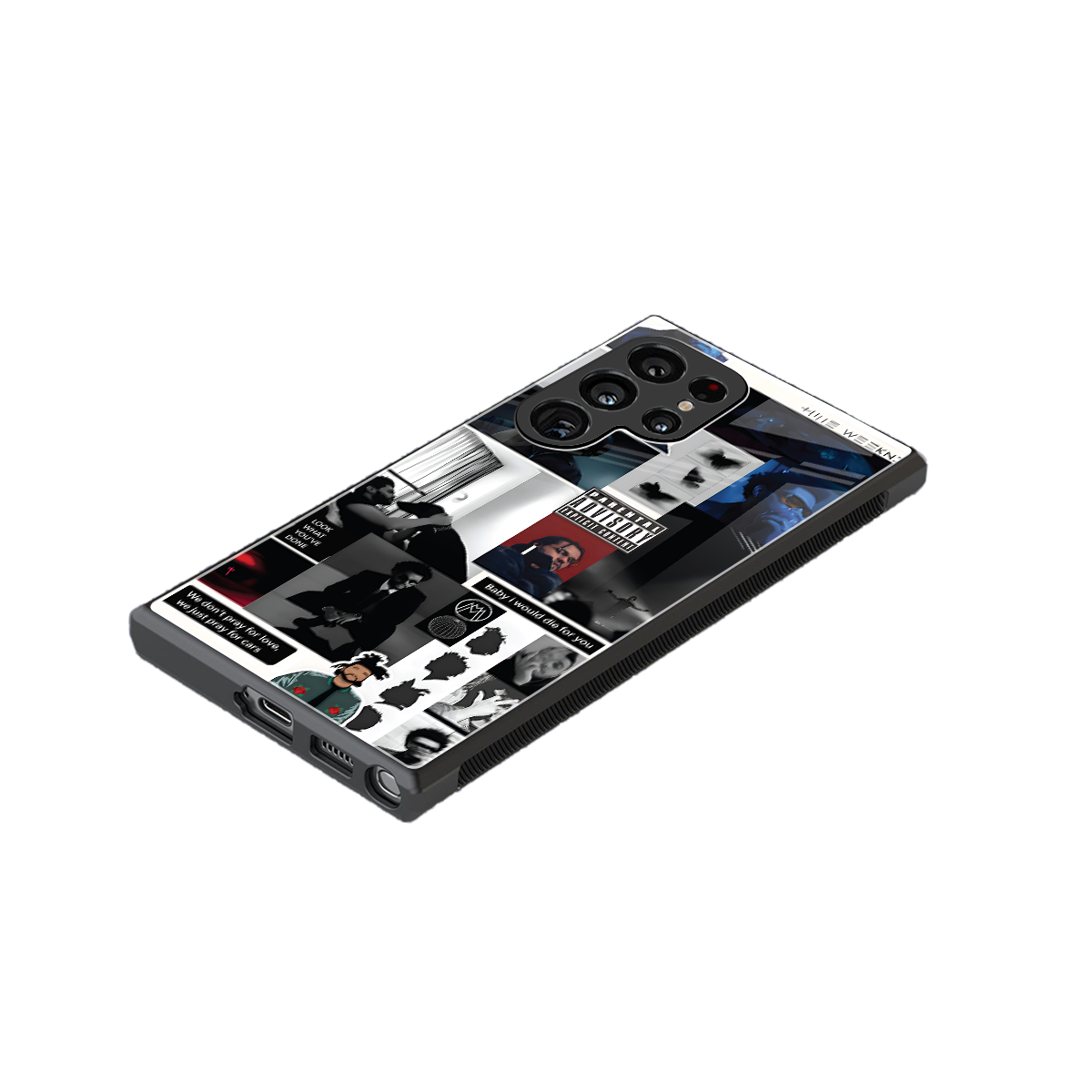 weeknd blend back phone cover | glass case for samsung galaxy s23 ultra