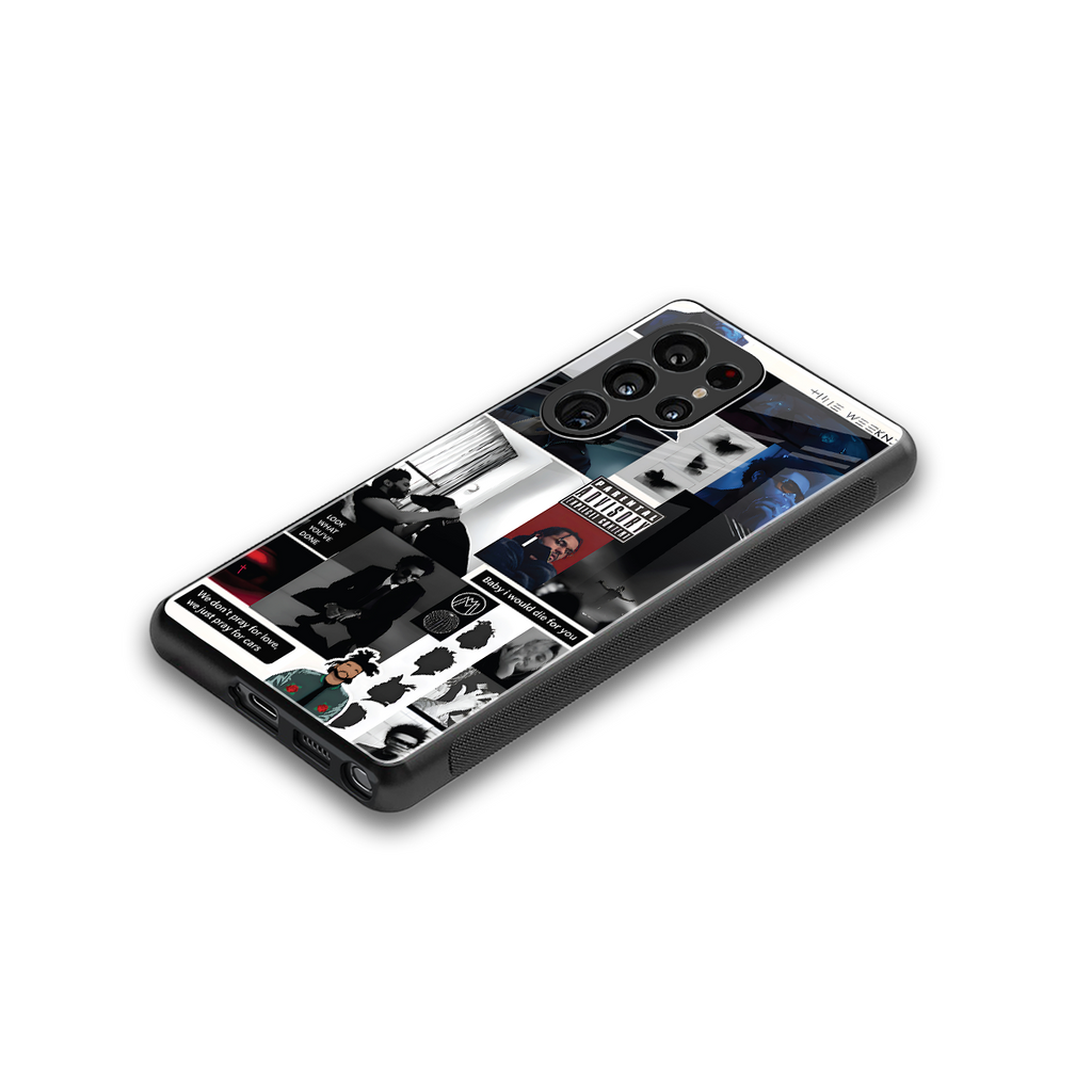 weeknd blend back phone cover | glass case for samsung galaxy s25 ultra