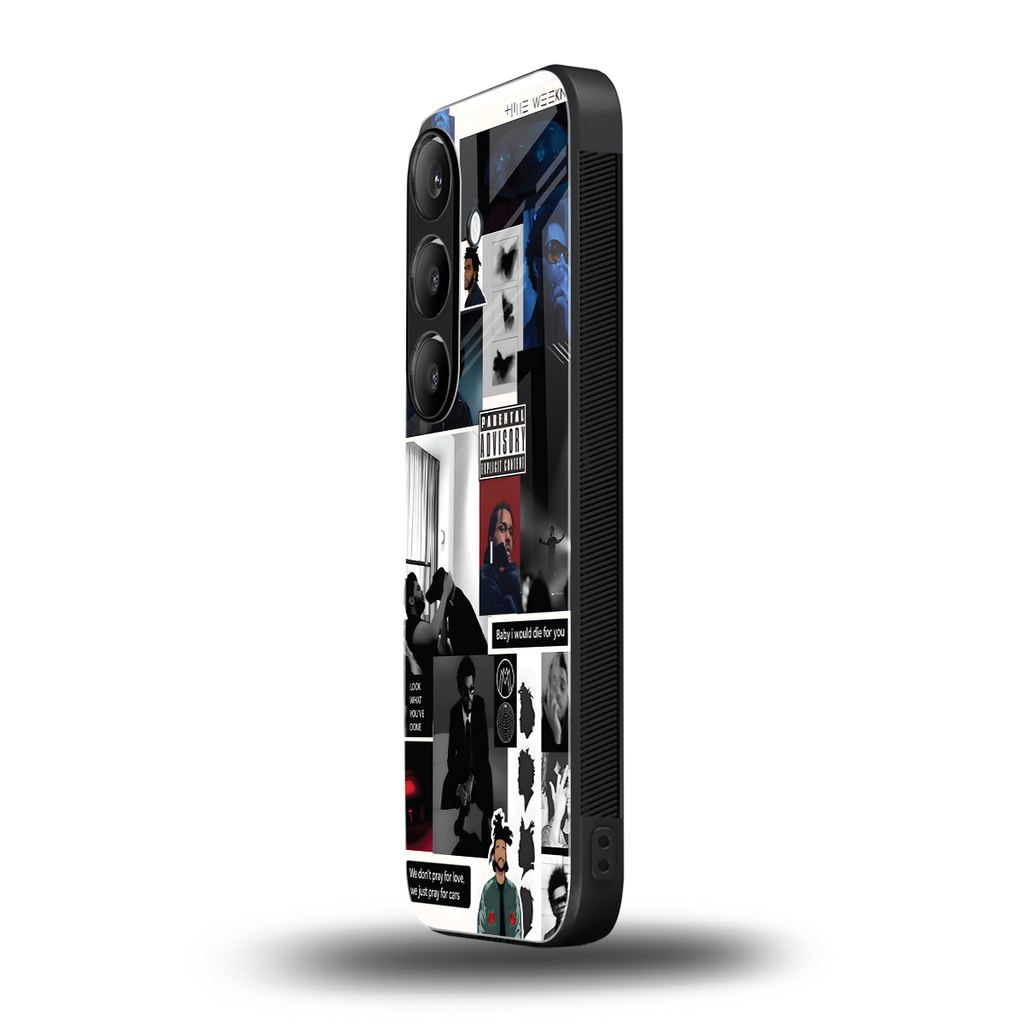 weeknd blend back phone cover | glass case for samsung galaxy s24 fe