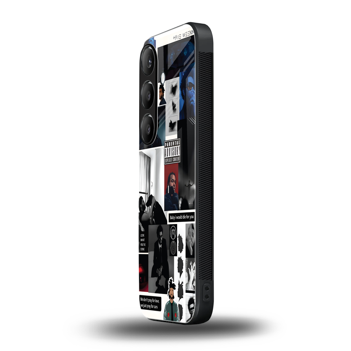 weeknd blend back phone cover | glass case for samsung galaxy s24 fe