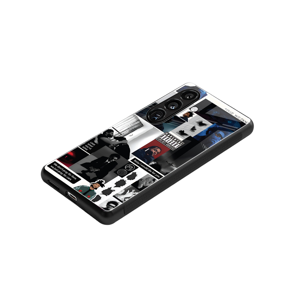 weeknd blend back phone cover | glass case for samsung galaxy s24 fe