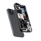 weeknd blend back phone cover | glass case for iphone 15