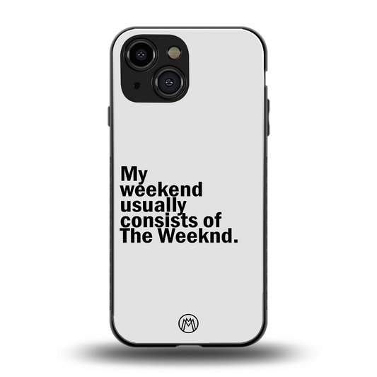 weeknd mood back phone cover | glass case for iphone 13 mini