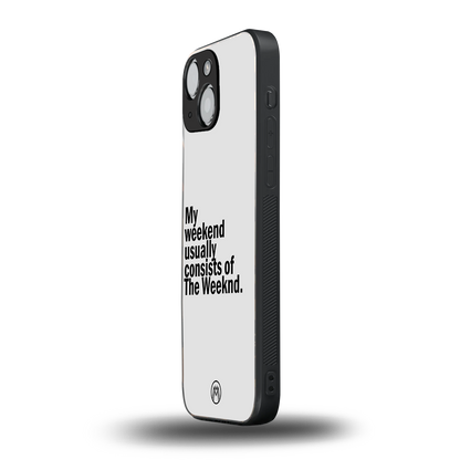 weeknd mood back phone cover | glass case for iphone 13 mini