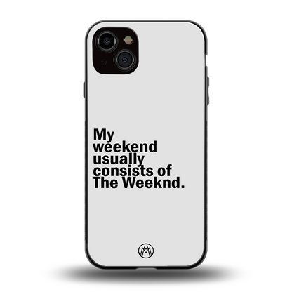 weeknd mood back phone cover | glass case for iphone 15 plus